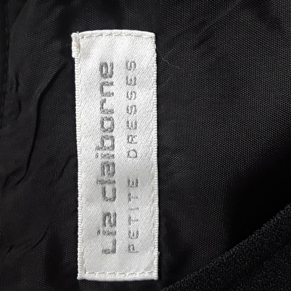 Liz Claiborne Black Dress Midi. Petite 10 - Picture 4 of 4
